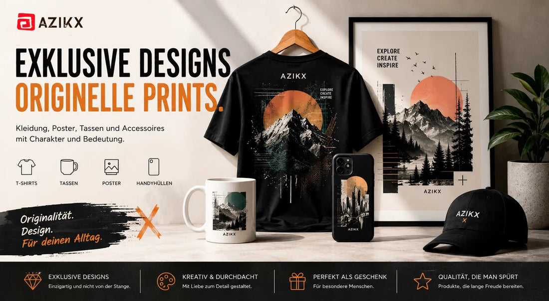 Exklusive Designs, originelle Prints und Objekte mit Bedeutung. - AZIKX