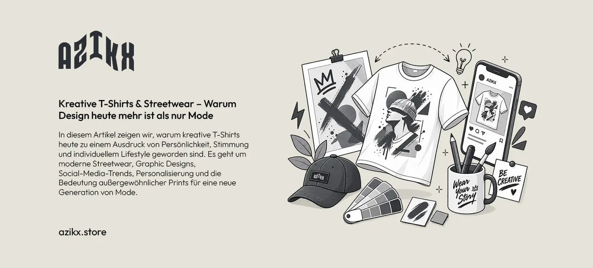 Kreativität zum Anziehen – Warum kreative T-Shirts heute mehr sind als nur Mode - AZIKX