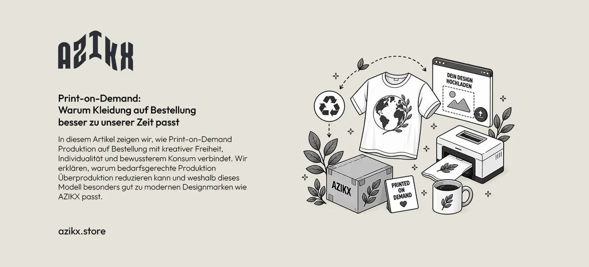 Print-on-Demand: Warum Kleidung auf Bestellung besser zu unserer Zeit passt - AZIKX
