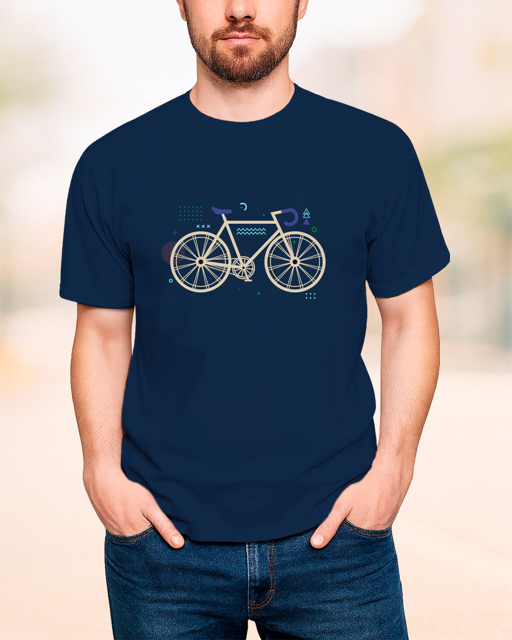 Creative Bicycle T-Shirt – Original Cycling Art Tee, Gift for Cyclists & Bike Lovers
