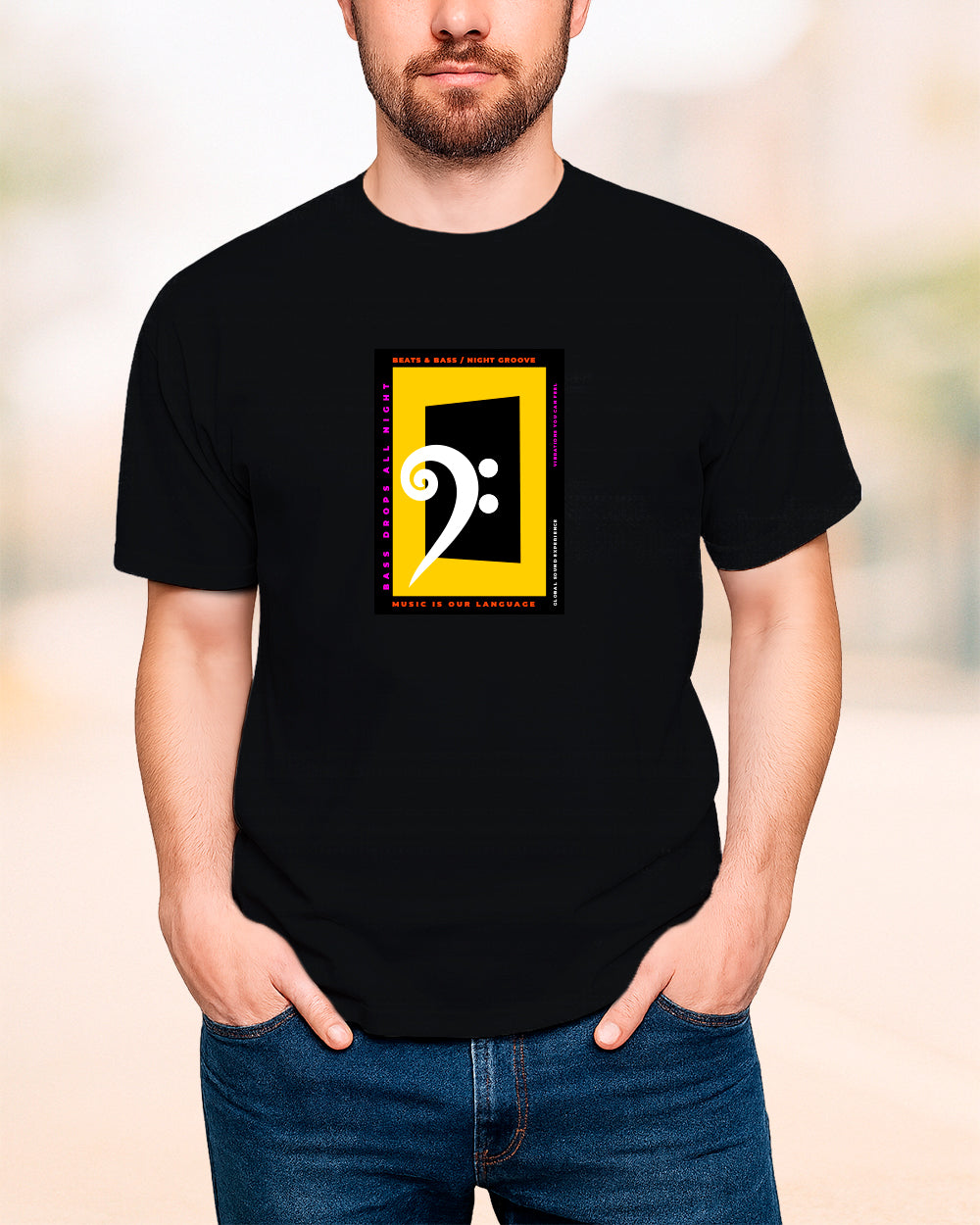 Bass Clef Music T-Shirt | Bold Graphic Tee for Musicians & Festival Lovers