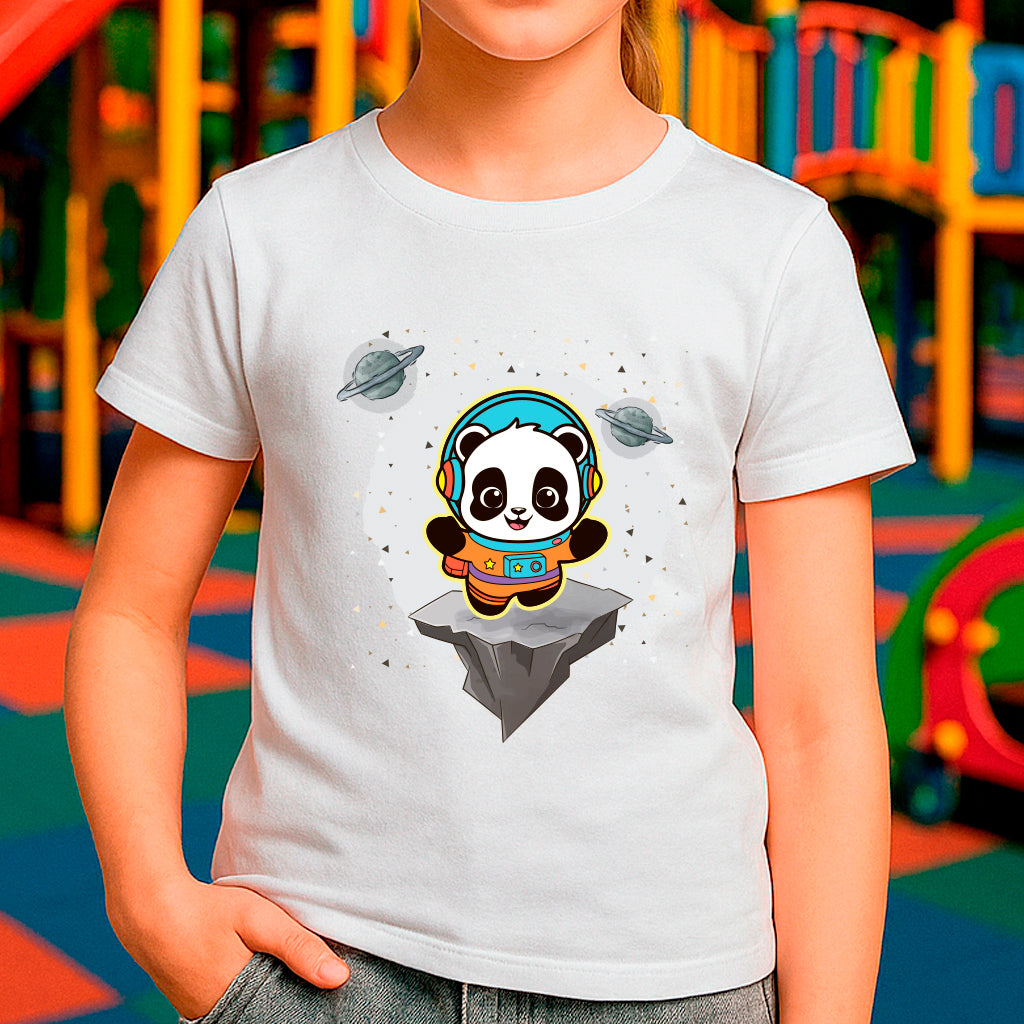 Cute Panda Astronaut T-Shirt | Kids Space Adventure Graphic Tee