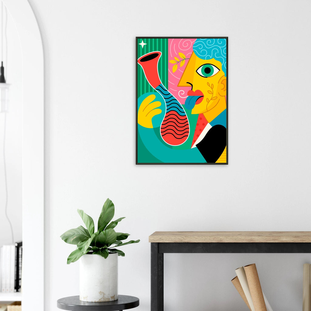 Abstract Face Art Poster | Modern Colorful Wall Print – Print Material for everyday use | AZIKX.STORE