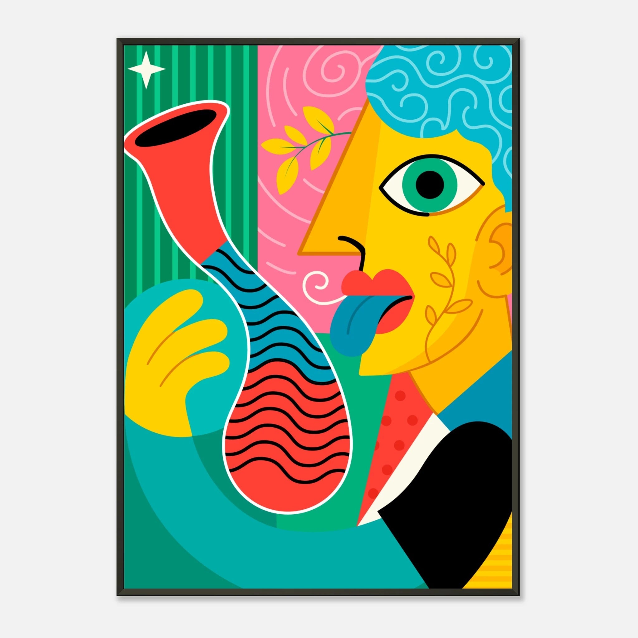 Abstract Face Art Poster | Modern Colorful Wall Print – Print Material for everyday use | AZIKX.STORE