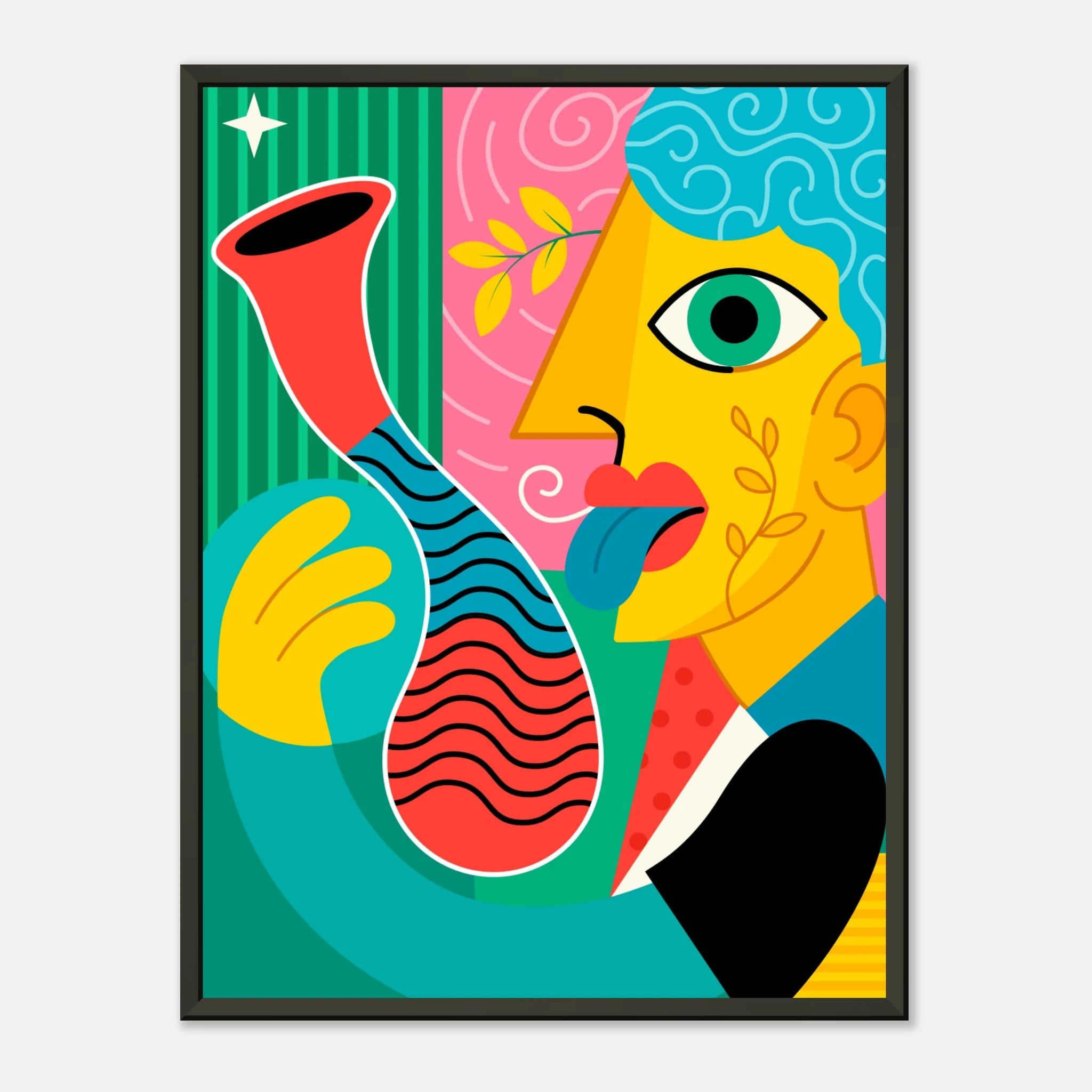 Abstract Face Art Poster | Modern Colorful Wall Print – Print Material for everyday use | AZIKX.STORE