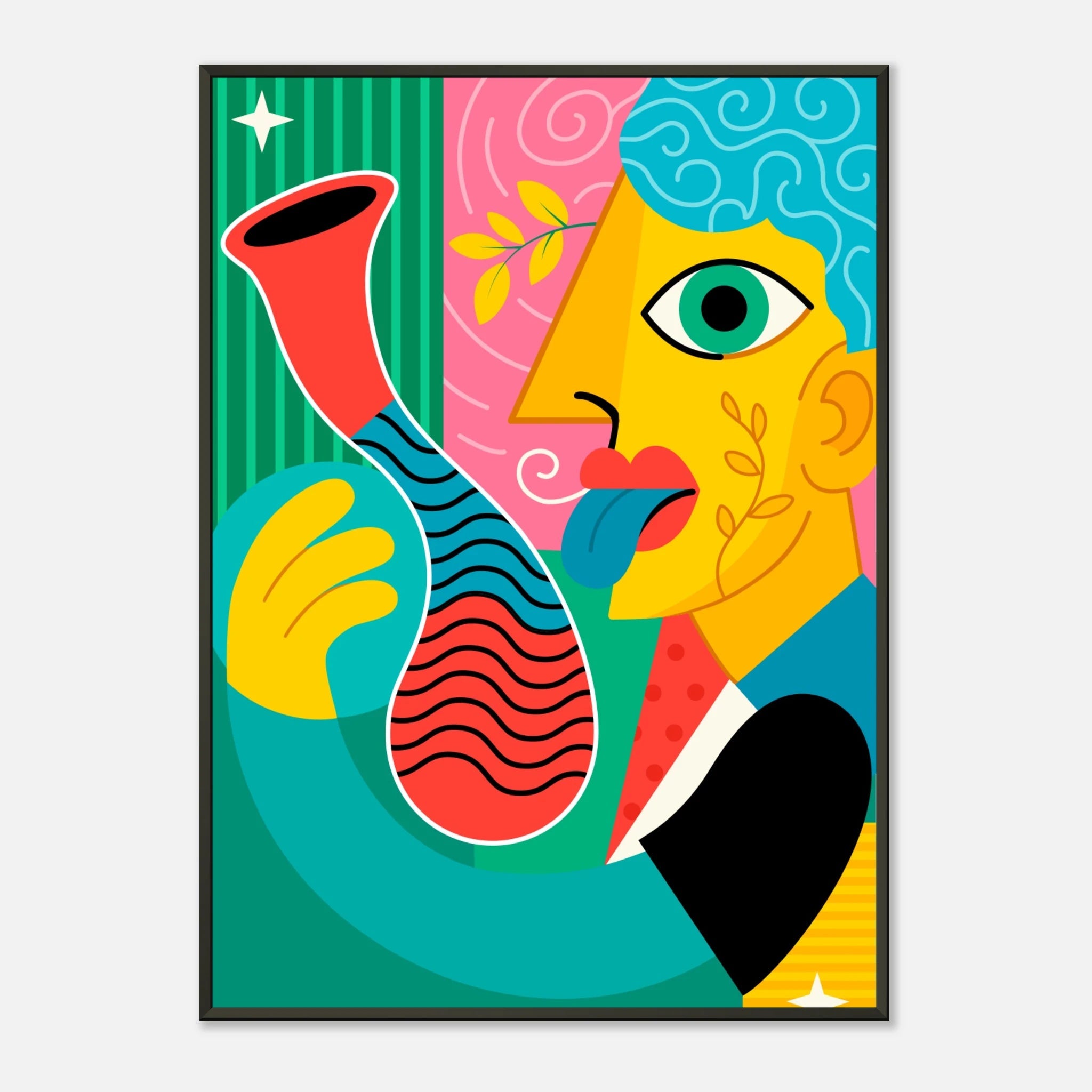 Abstract Face Art Poster | Modern Colorful Wall Print – Print Material for everyday use | AZIKX.STORE