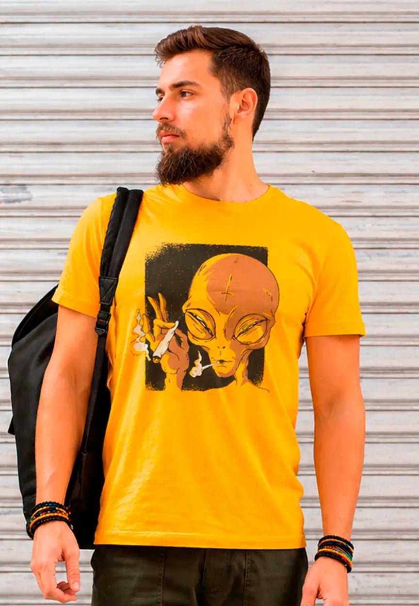 Alien Street Art Grafik T-Shirt Motiv | Auffälliges Urbanes Statement Shirt – T-Shirt for everyday use | AZIKX