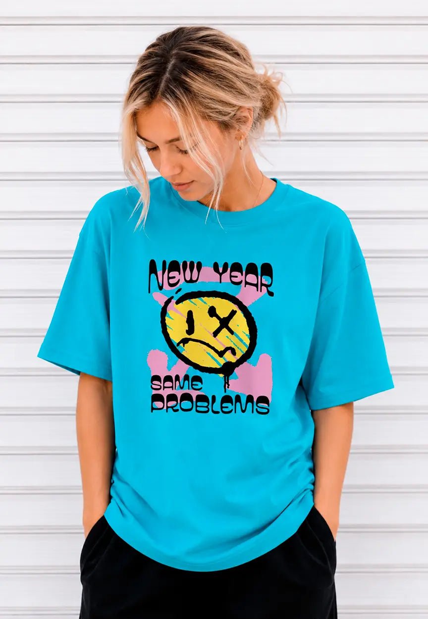 Anti New Year Statement T-Shirt | Sarkastisches Party Humor Design – T-Shirt for everyday use | AZIKX