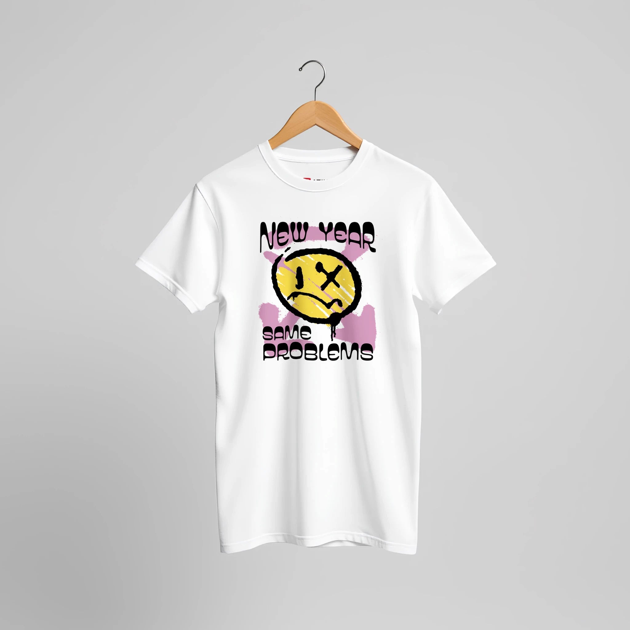 Anti New Year Statement T-Shirt | Sarkastisches Party Humor Design – T-Shirt for everyday use | AZIKX