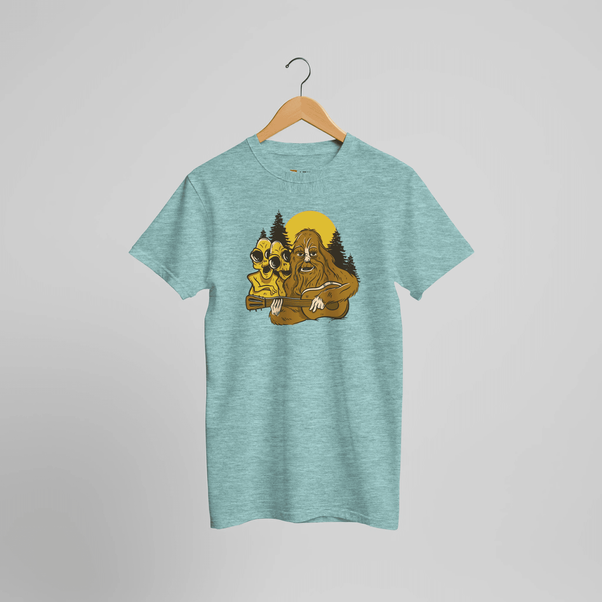 Bigfoot Rock Legende T-Shirt | Mystischer Gitarrist Wald Abenteuer Design – T-Shirt for everyday use | AZIKX