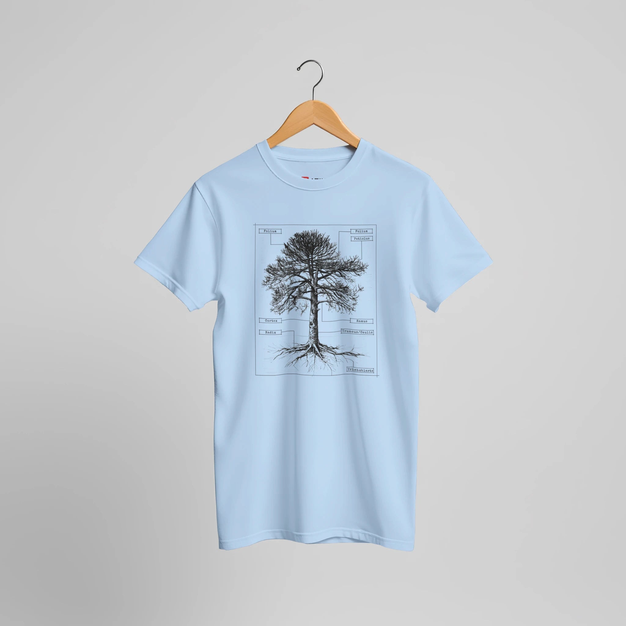 Botanische Baumstudie T-Shirt | Naturwissenschaftliches Wald Design Illustration – T-Shirt for everyday use | AZIKX