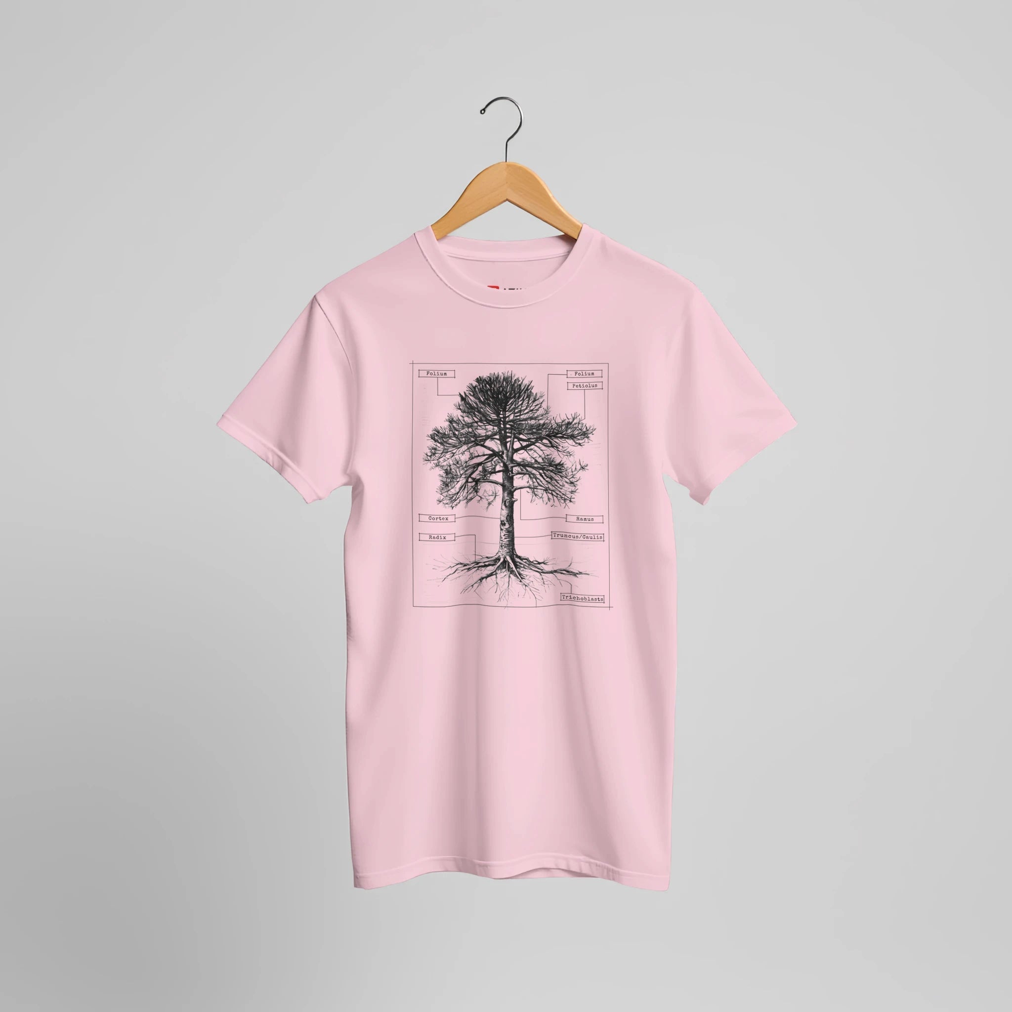 Botanische Baumstudie T-Shirt | Naturwissenschaftliches Wald Design Illustration – T-Shirt for everyday use | AZIKX