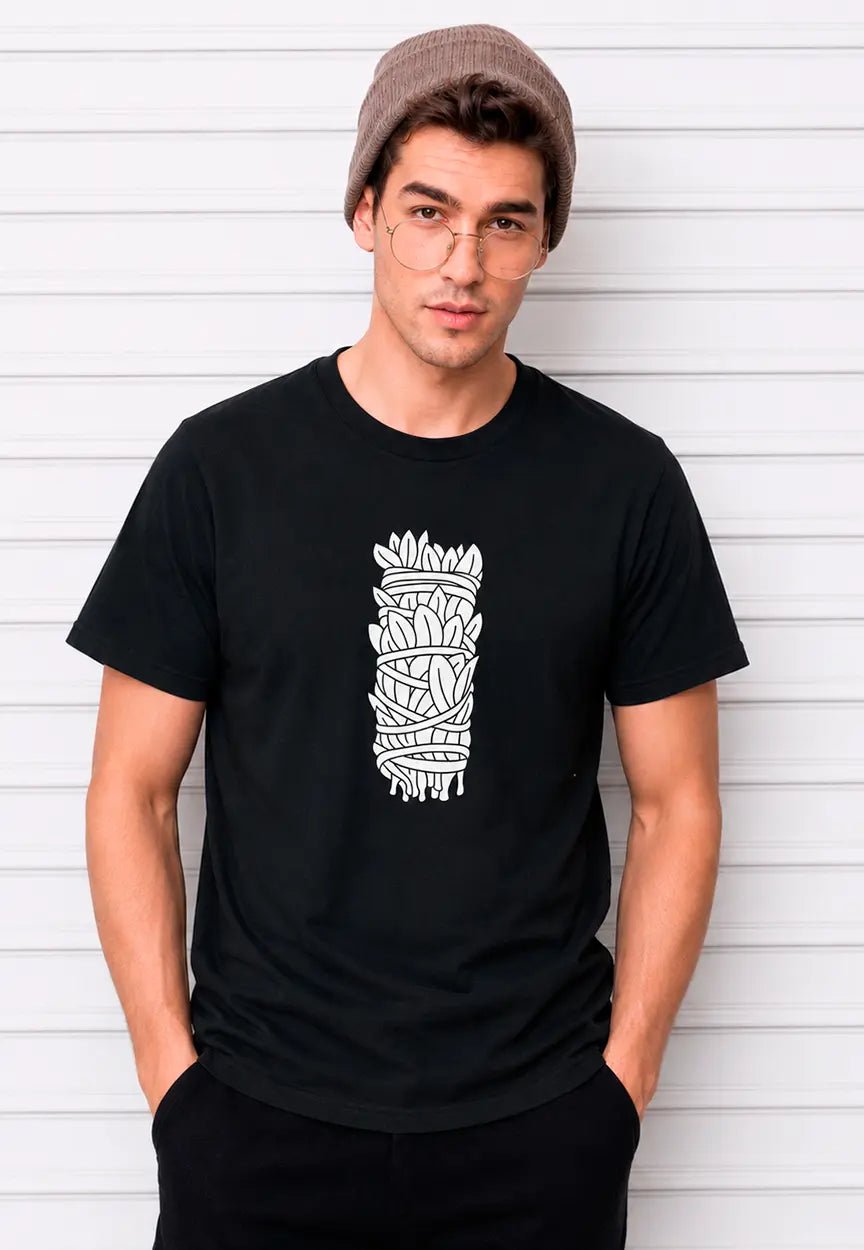 Bound by Nature T-Shirt | Botanisches Blattkunst Design mit Organischer Ästhetik – T-Shirt for everyday use | AZIKX
