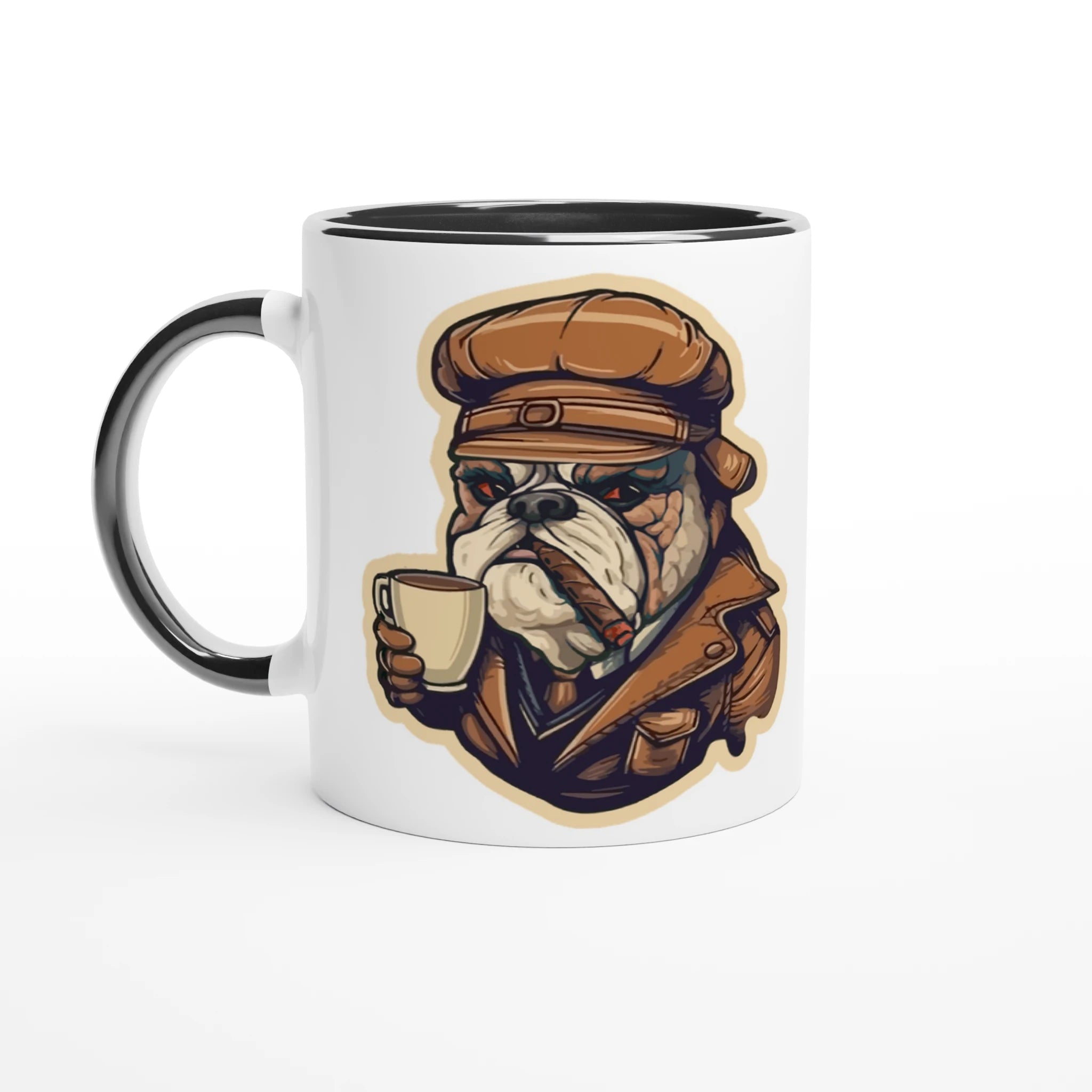 Bulldog Kaffee Kaffeetasse | Lustiger Keramikbecher mit Hund Motiv – Keramiktasse for everyday use | AZIKX