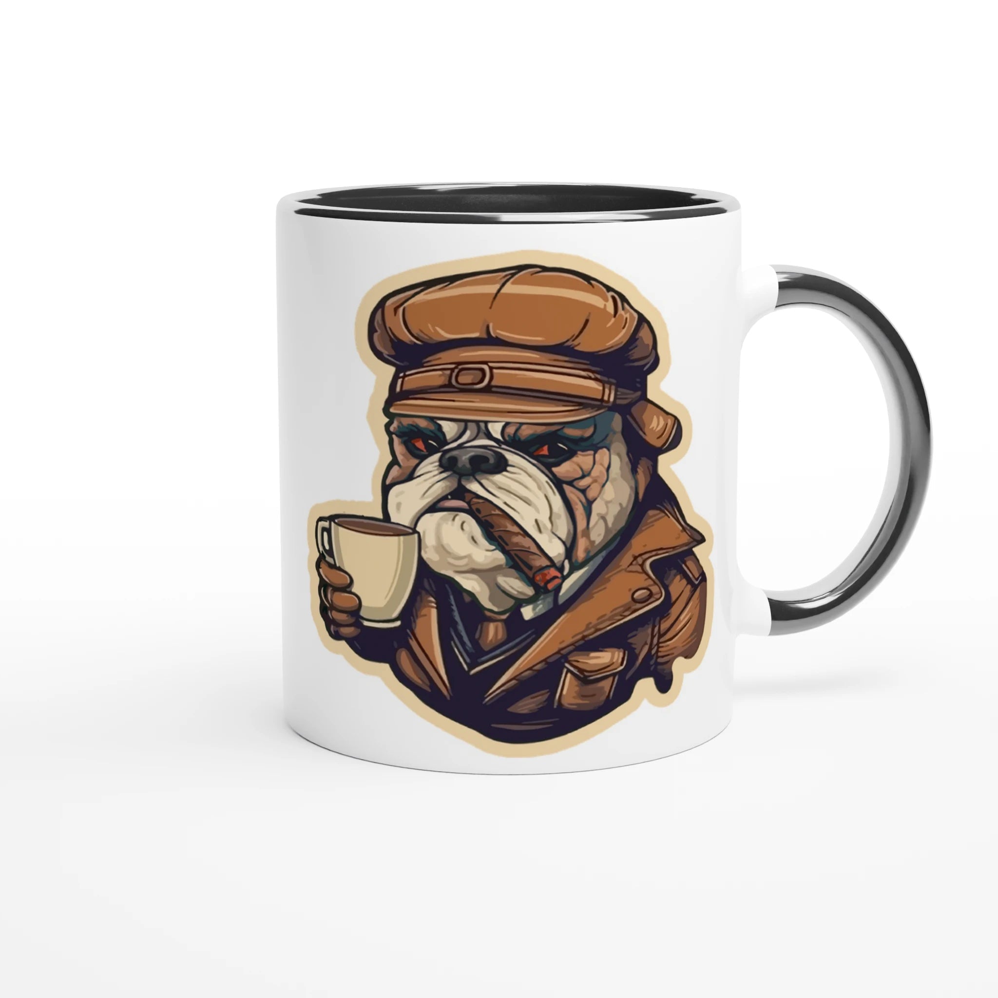 Bulldog Kaffee Kaffeetasse | Lustiger Keramikbecher mit Hund Motiv – Keramiktasse for everyday use | AZIKX