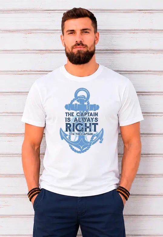 Captain Statement T-Shirt | Maritimes Anker Humor Design – T-Shirt for everyday use | AZIKX