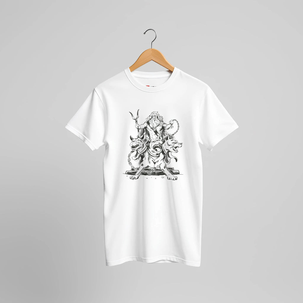 Cerberus Hades Mythologie T-Shirt | Dreiköpfiger Höllenhund der Unterwelt Design – Print Material for everyday use | AZIKX