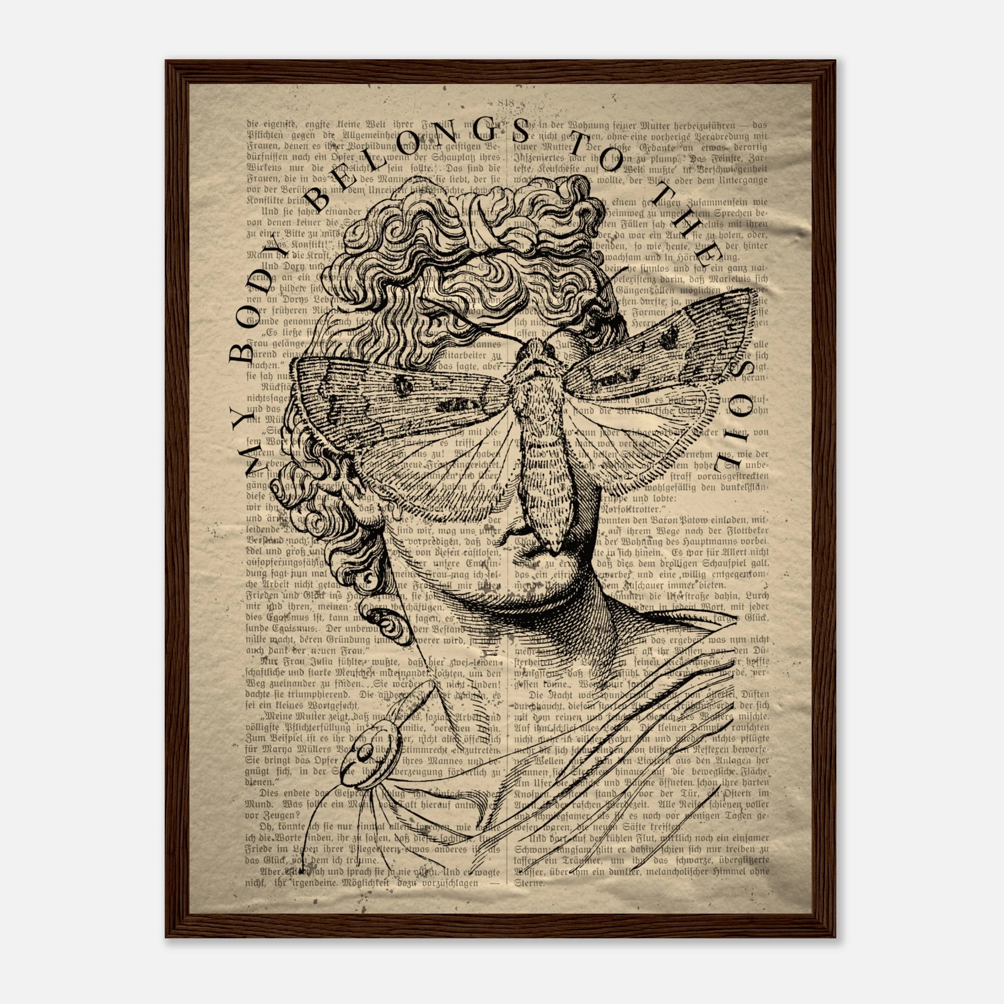 Classic Art Portrait Poster mit Holzrahmen | Vintage Kunst Wandbild – Poster for everyday use | azikx.store
