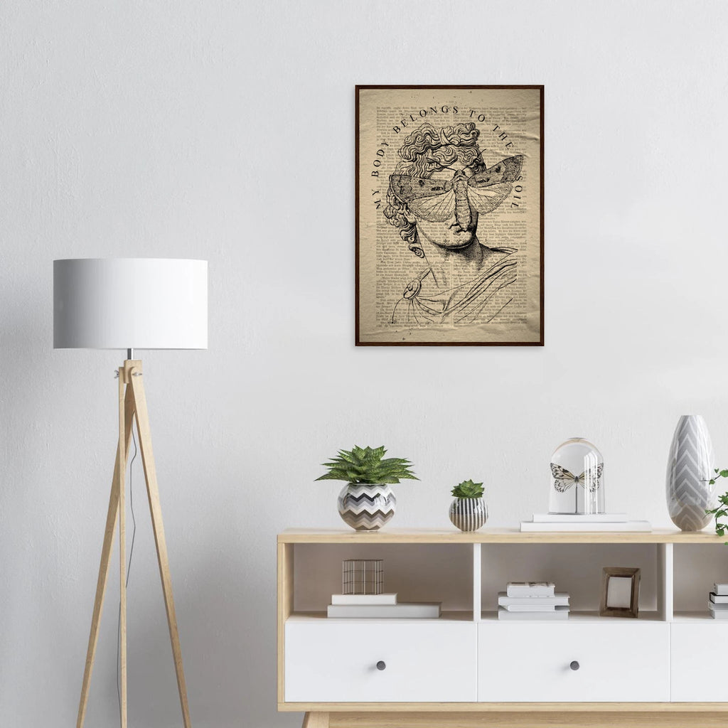 Classic Art Portrait Poster mit Holzrahmen | Vintage Kunst Wandbild – Poster for everyday use | azikx.store