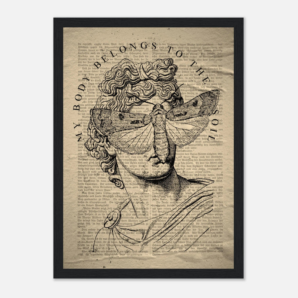 Classic Art Portrait Poster mit Holzrahmen | Vintage Kunst Wandbild – Poster for everyday use | azikx.store