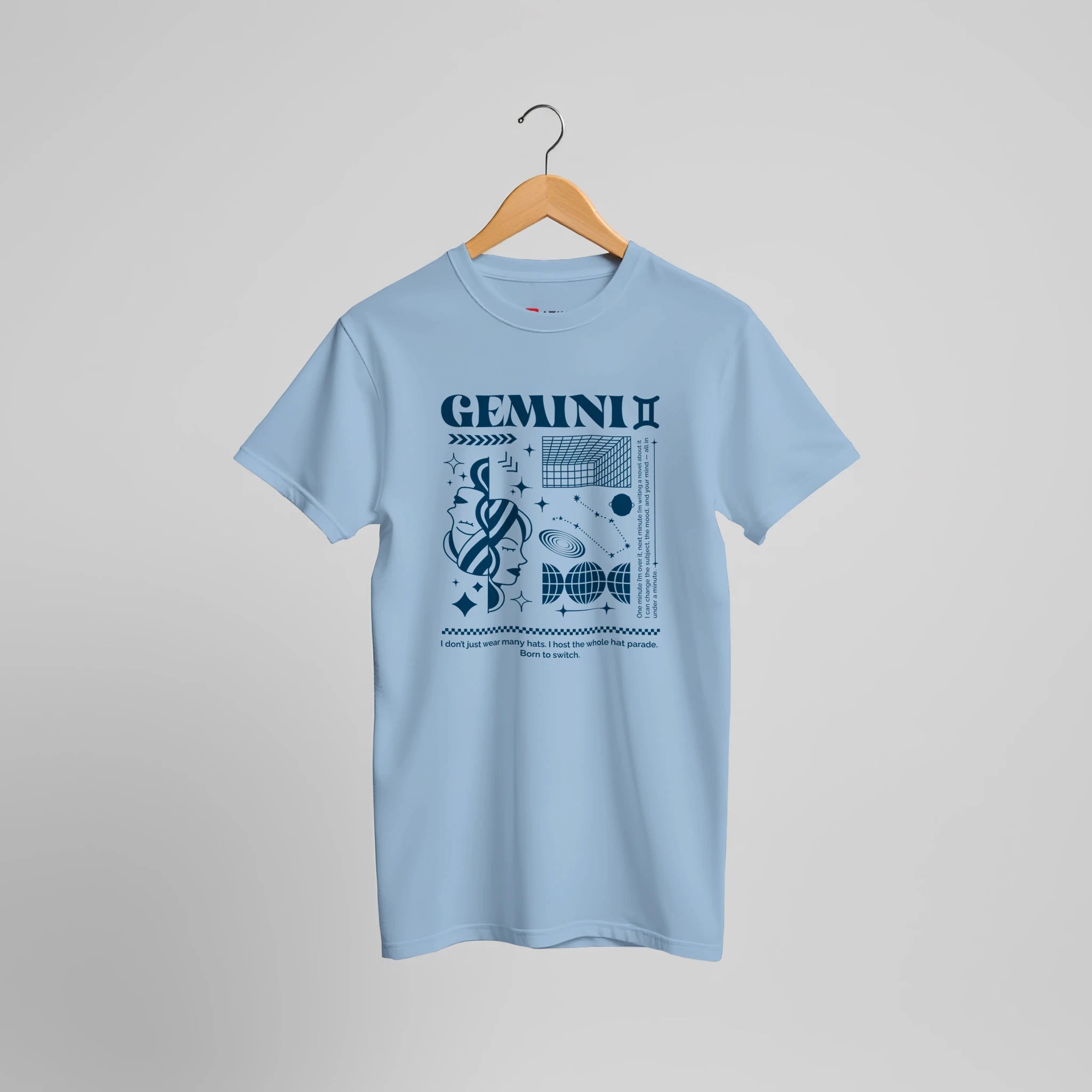 Cosmic Gemini Retro T-Shirt | Sternzeichen Zwillinge Vintage Universum Design – T-Shirt for everyday use | AZIKX