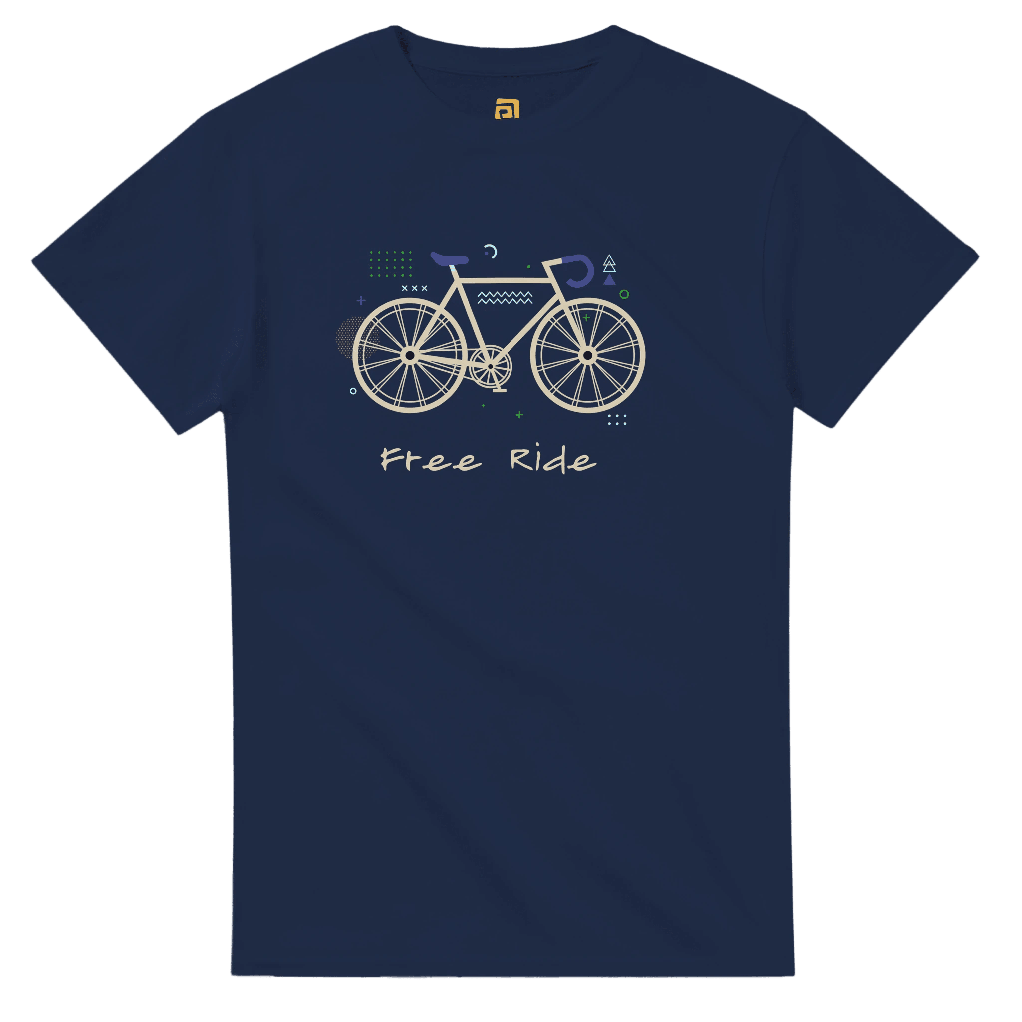 Custom Free Ride Bicycle T-Shirt | Personalized Cycling Tee with Your Text – Print Material for everyday use | AZIKX.STORE