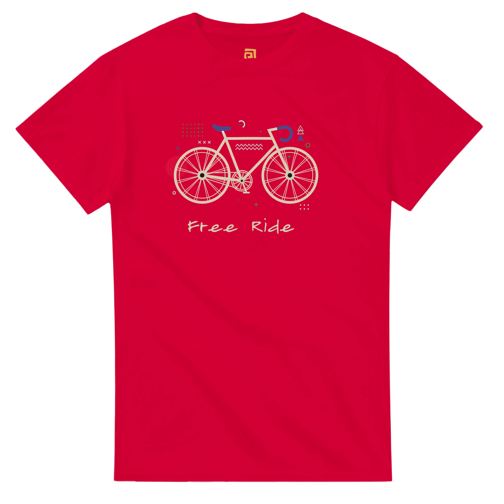 Custom Free Ride Bicycle T-Shirt | Personalized Cycling Tee with Your Text – Print Material for everyday use | AZIKX.STORE