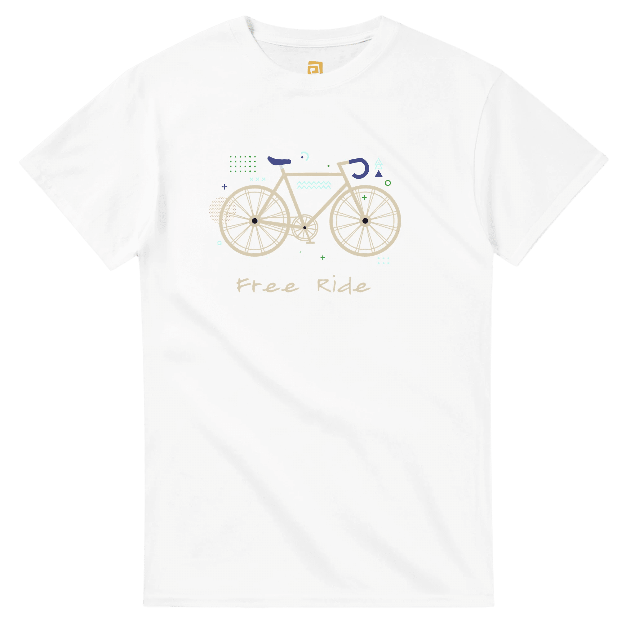 Custom Free Ride Bicycle T-Shirt | Personalized Cycling Tee with Your Text – Print Material for everyday use | AZIKX.STORE