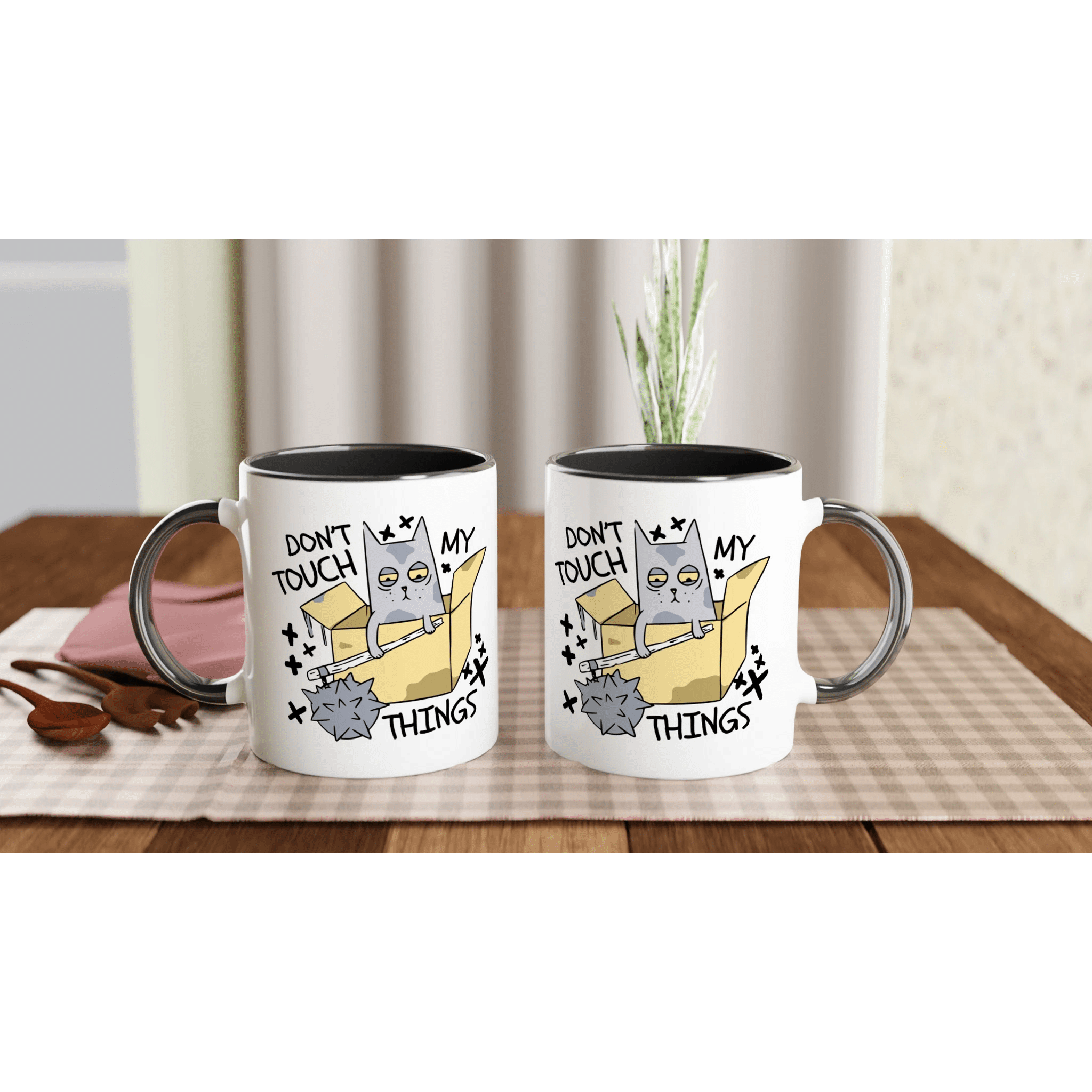 Don't Touch My Things | Lustige Katzen Tasse & Cartoon Haustier Design – Keramiktasse for everyday use | AZIKX