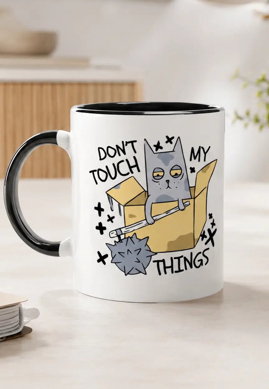 Don't Touch My Things | Lustige Katzen Tasse & Cartoon Haustier Design – Keramiktasse for everyday use | AZIKX