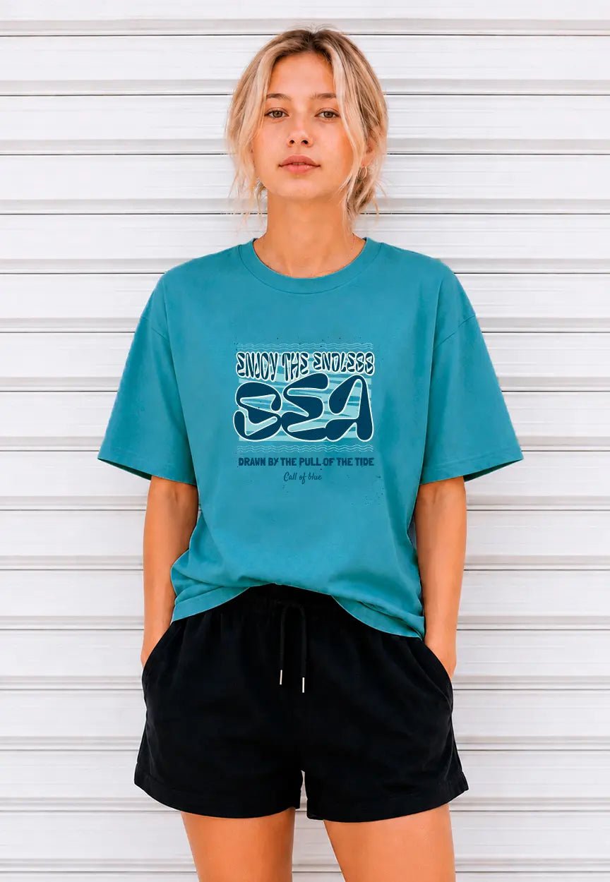 Endless Sea Vibes T-Shirt | Ozean Surf Lifestyle Design für Meeresliebhaber – Print Material for everyday use | AZIKX