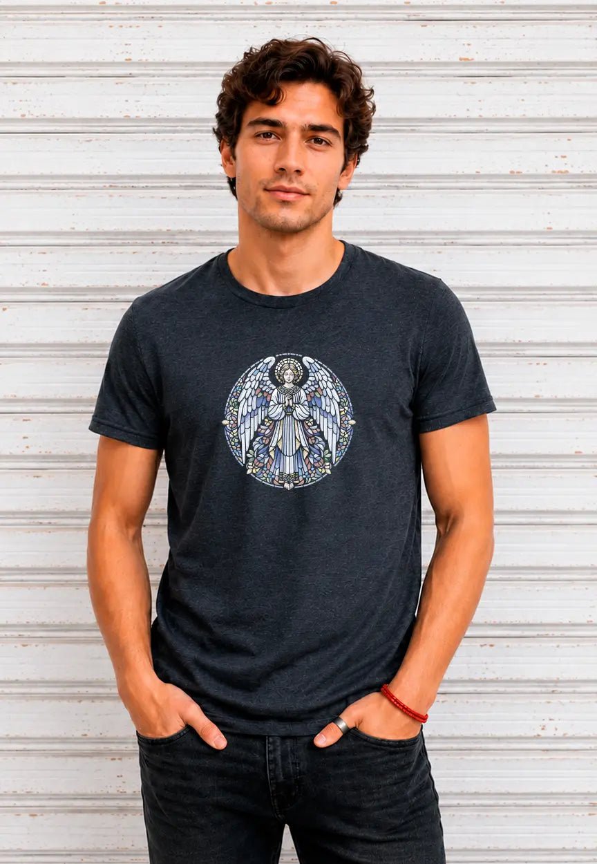 Engel Kunst Grafik T-Shirt Motiv | Spirituelles Vintage Statement Shirt – T-Shirt for everyday use | AZIKX