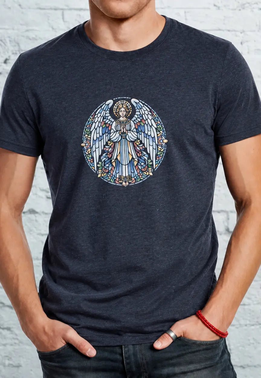 Engel Kunst Grafik T-Shirt Motiv | Spirituelles Vintage Statement Shirt – T-Shirt for everyday use | AZIKX