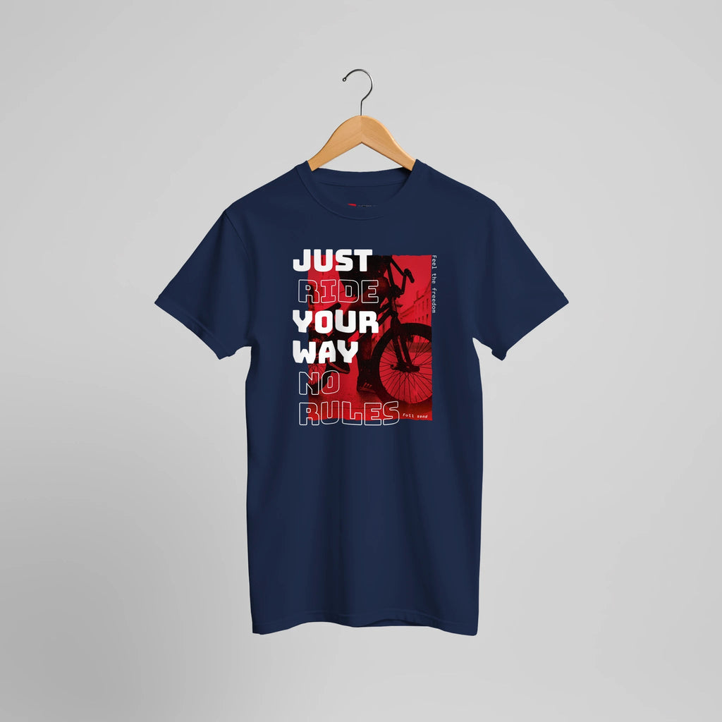 Fahr Deinen Weg Grafik T-Shirt | Urbanes Fahrrad Statement Shirt – T-Shirt for everyday use | AZIKX