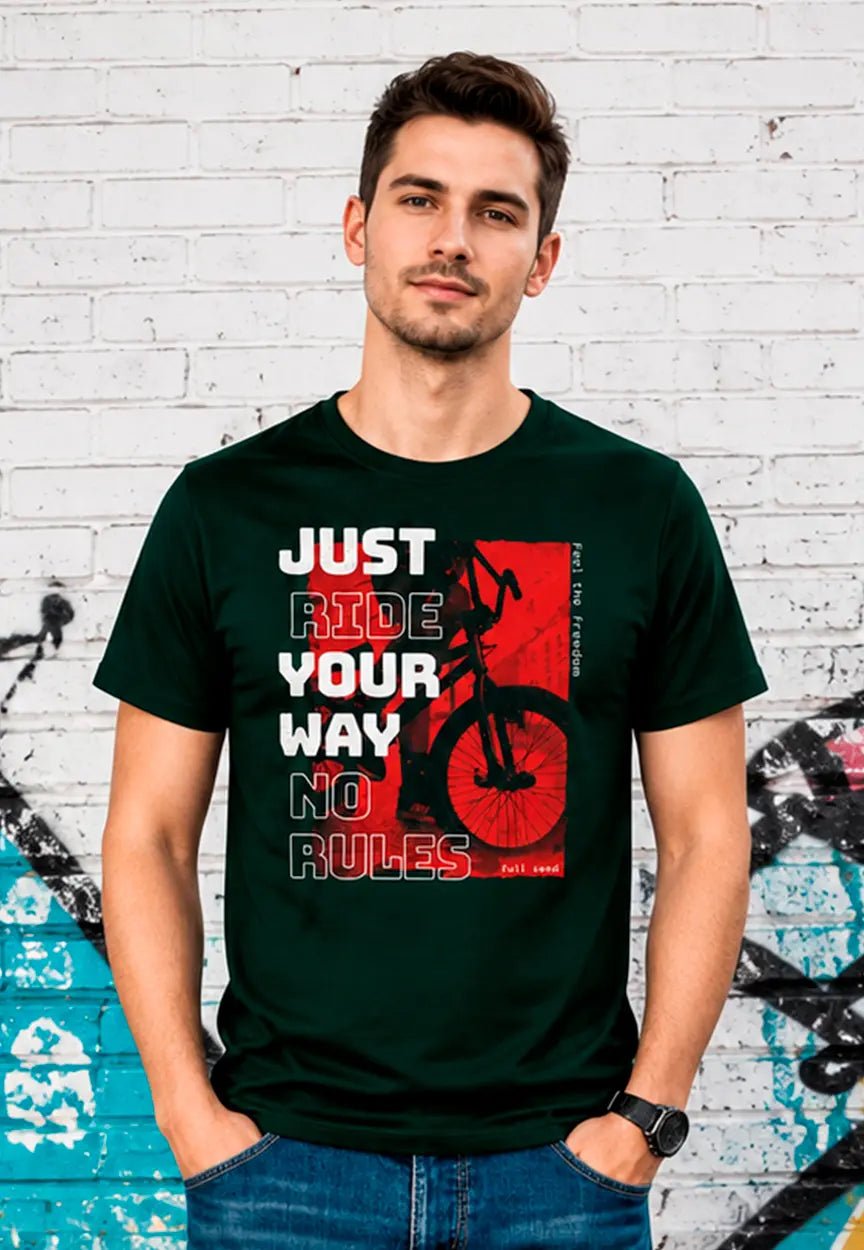 Fahr Deinen Weg Grafik T-Shirt | Urbanes Fahrrad Statement Shirt – T-Shirt for everyday use | AZIKX