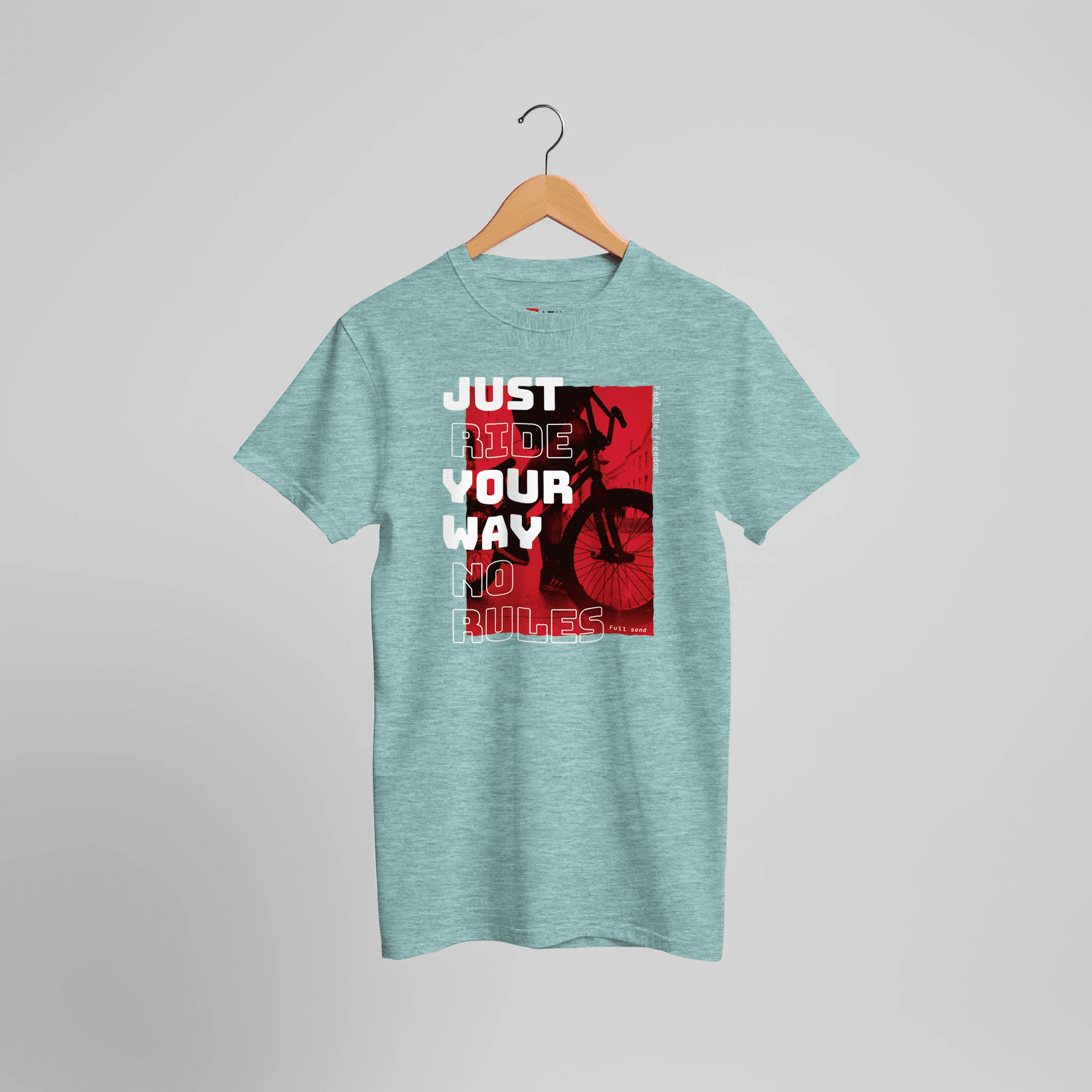 Fahr Deinen Weg Grafik T-Shirt | Urbanes Fahrrad Statement Shirt – T-Shirt for everyday use | AZIKX