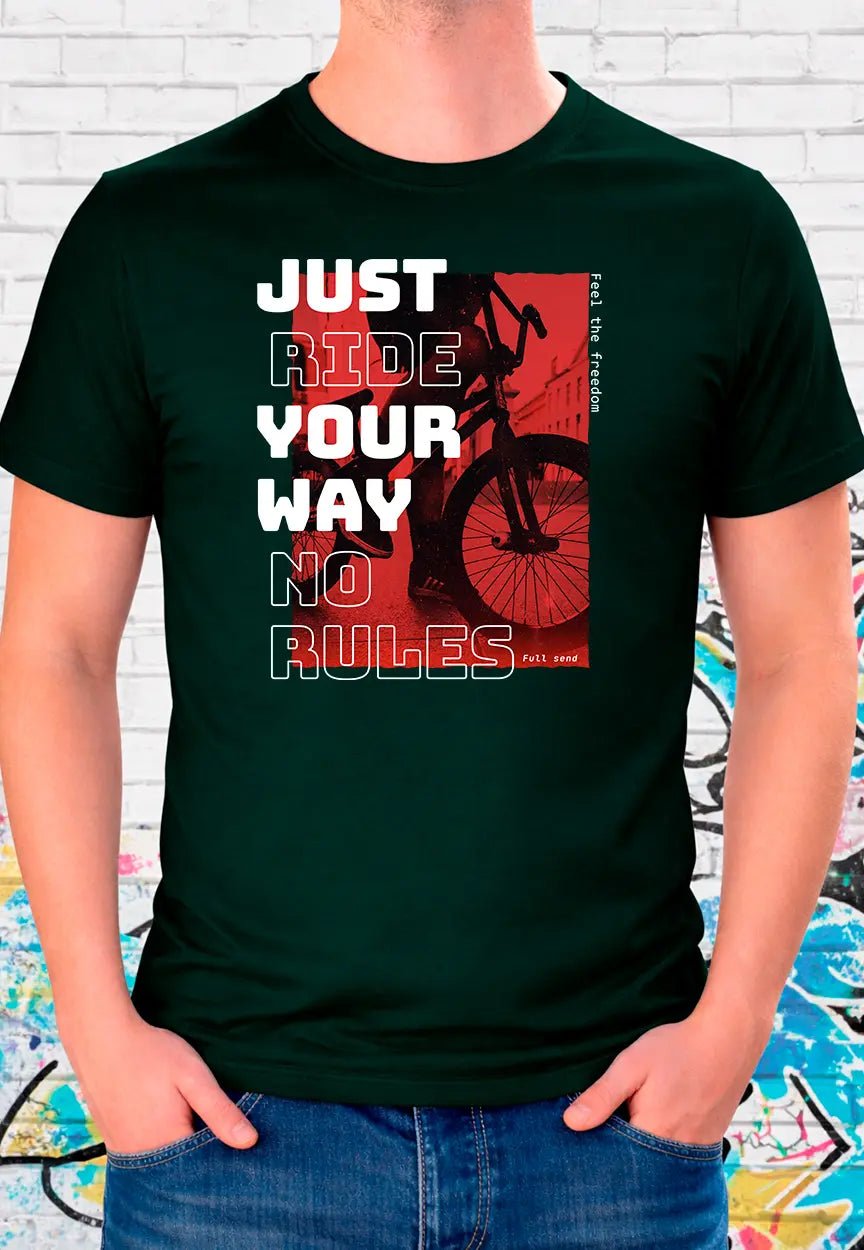 Fahr Deinen Weg Grafik T-Shirt | Urbanes Fahrrad Statement Shirt – T-Shirt for everyday use | AZIKX