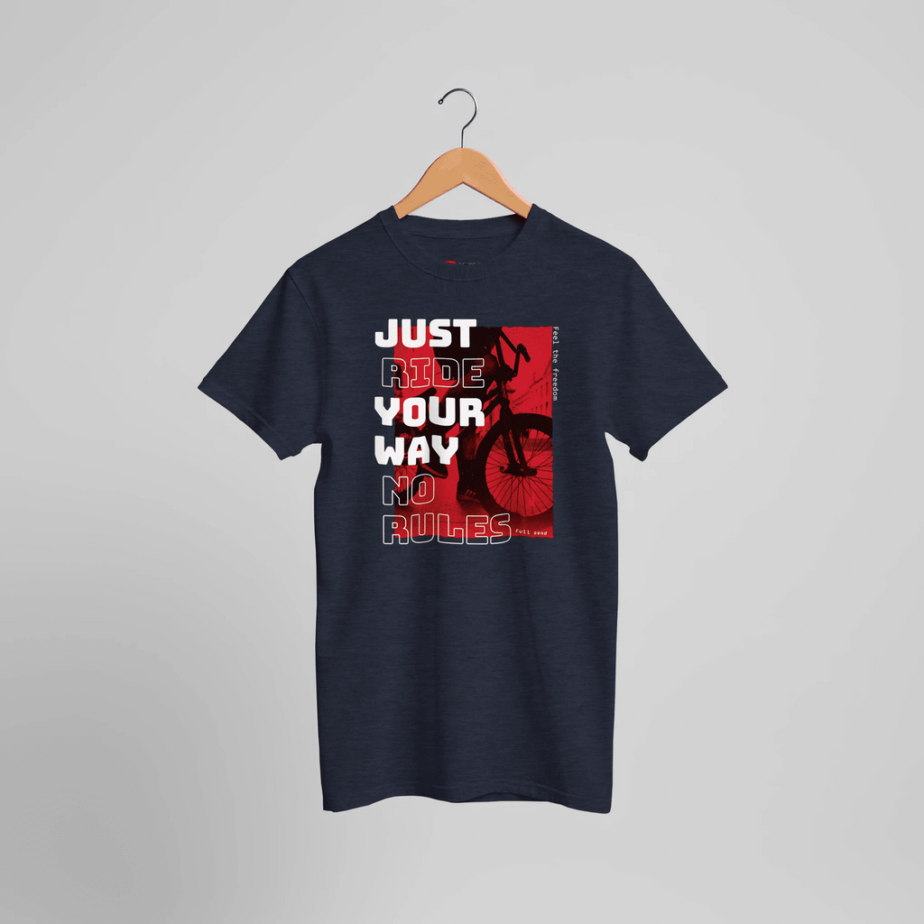 Fahr Deinen Weg Grafik T-Shirt | Urbanes Fahrrad Statement Shirt – T-Shirt for everyday use | AZIKX
