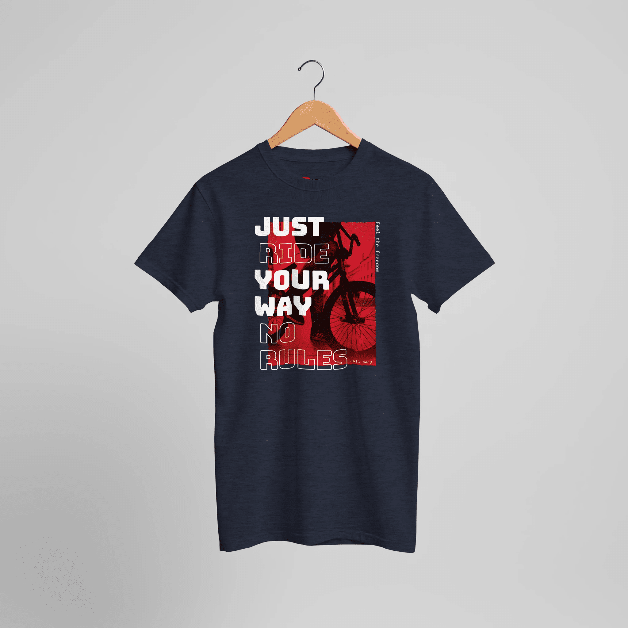 Fahr Deinen Weg Grafik T-Shirt | Urbanes Fahrrad Statement Shirt – T-Shirt for everyday use | AZIKX