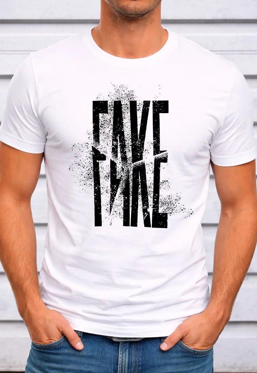 Fake Text Grafik T-Shirt | Minimalistisches Statement Tee – T-Shirt for everyday use | AZIKX