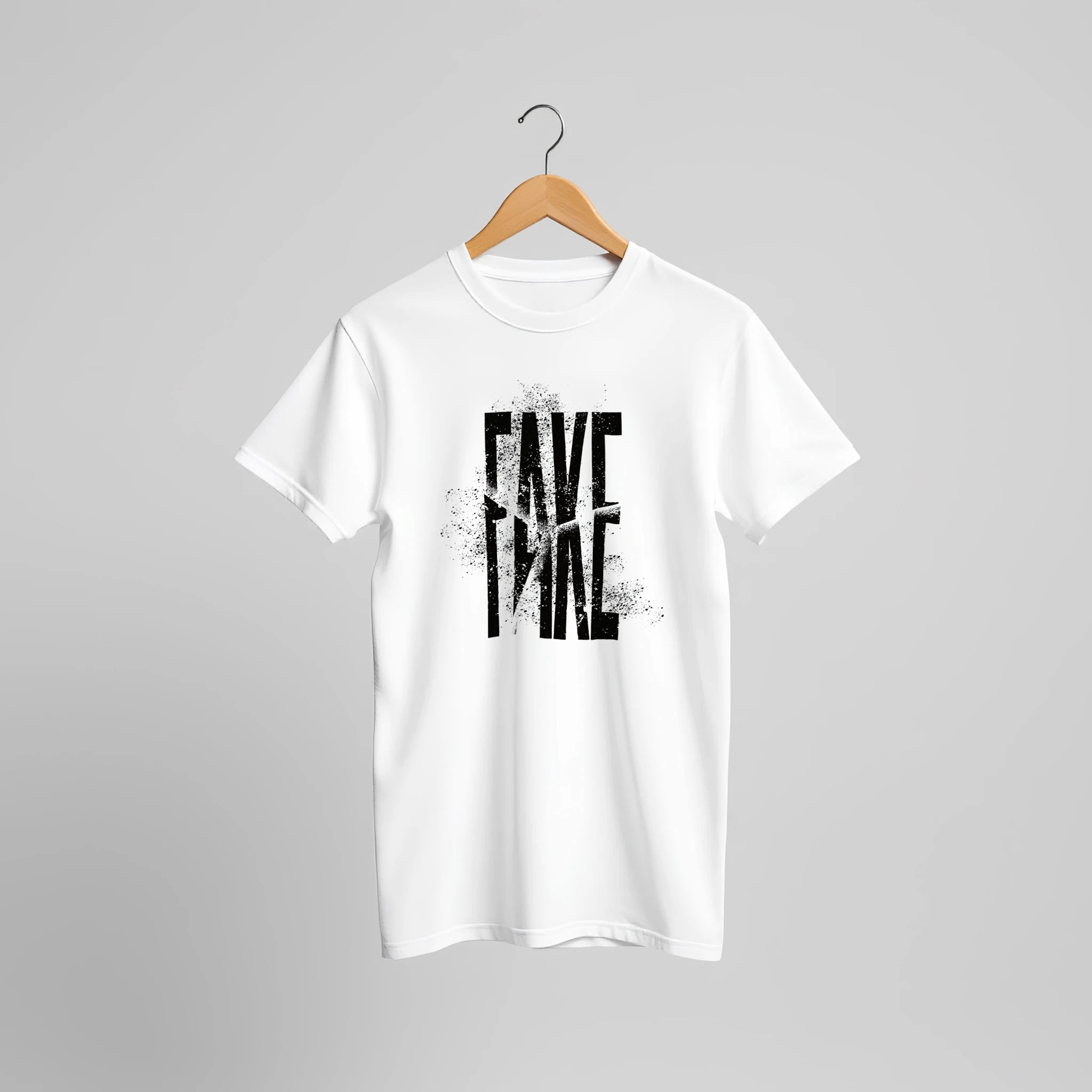 Fake Text Grafik T-Shirt | Minimalistisches Statement Tee – T-Shirt for everyday use | AZIKX