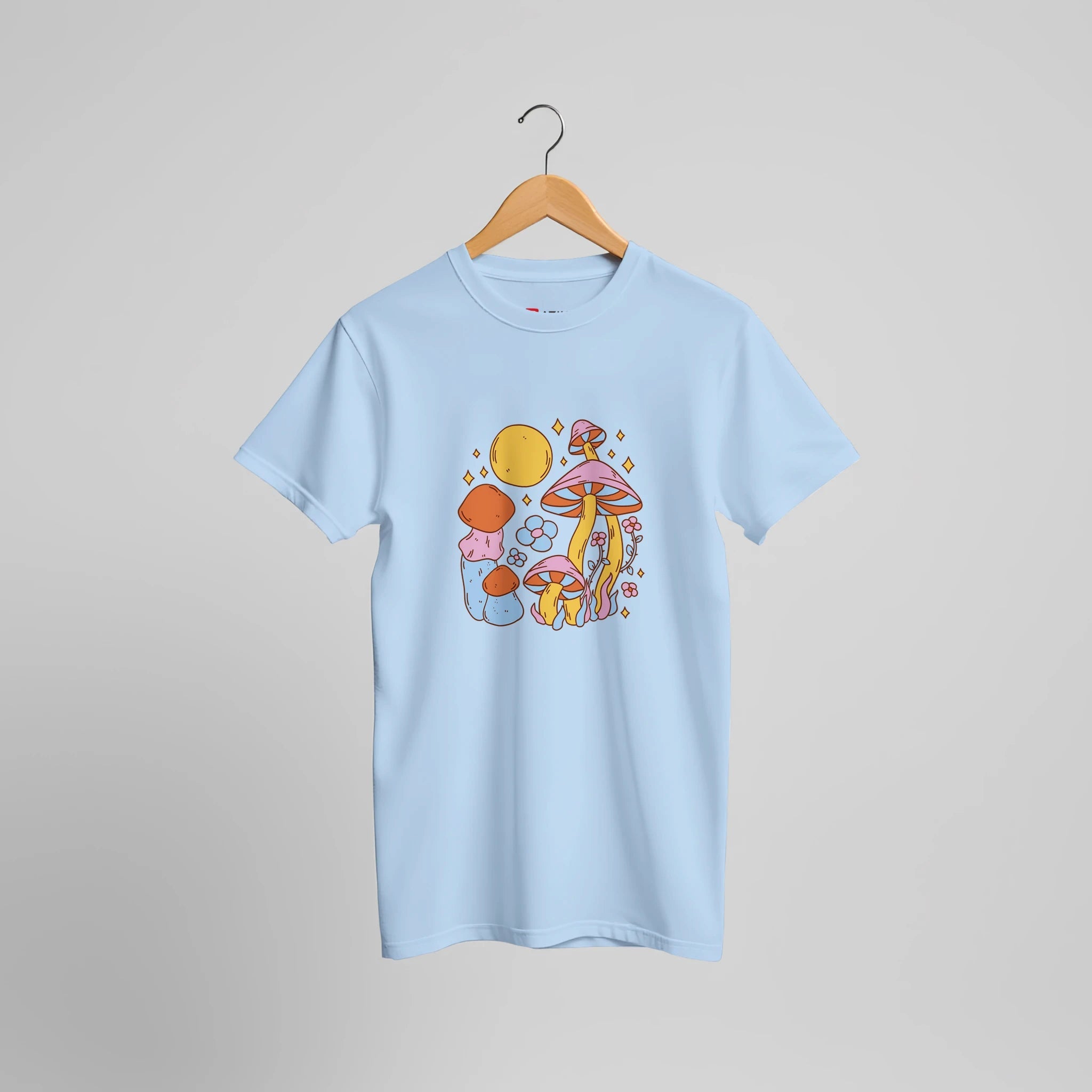 Flower Power Pilz T-Shirt | Hippie Natur Design mit Retro Sommer Vibes – Print Material for everyday use | AZIKX