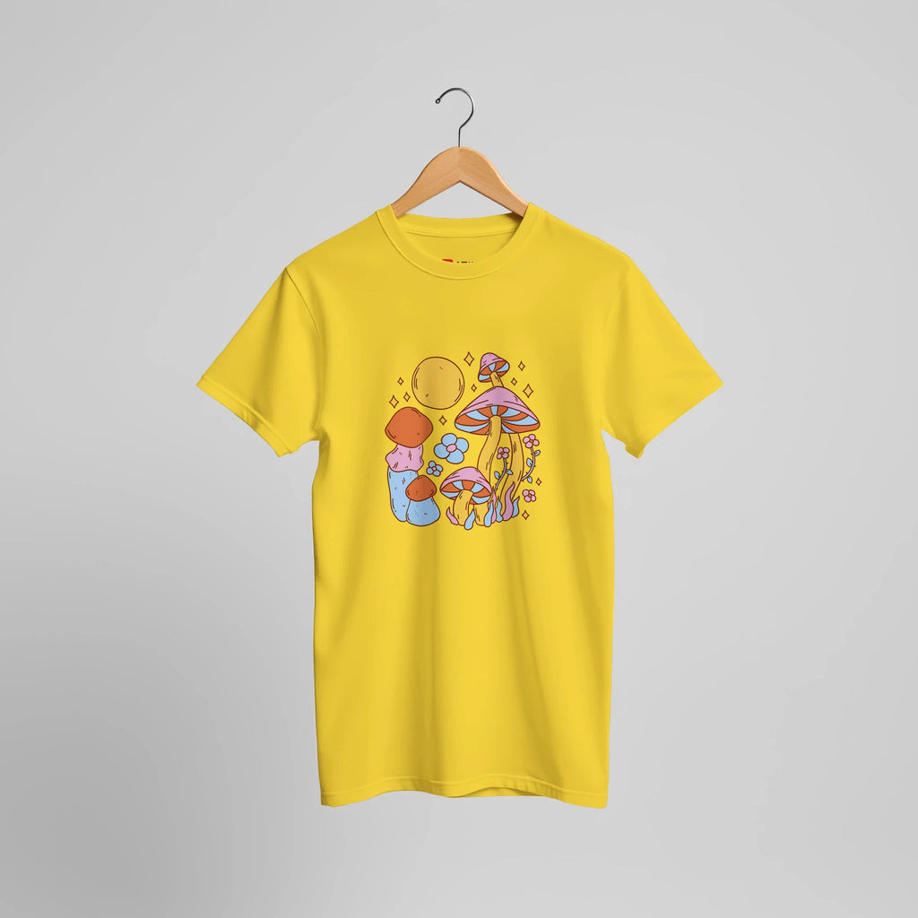 Flower Power Pilz T-Shirt | Hippie Natur Design mit Retro Sommer Vibes – Print Material for everyday use | AZIKX
