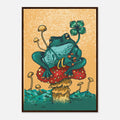 Glücksfrosch Poster & Pilzkunst | Psychedelische Retro-Fantasy | AZIKX
