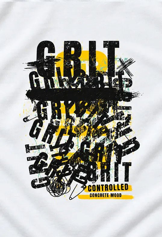 AZIKX abstraktes „GRIT Controlled Concrete Mood“-Motiv im urbanen Grunge-Stil