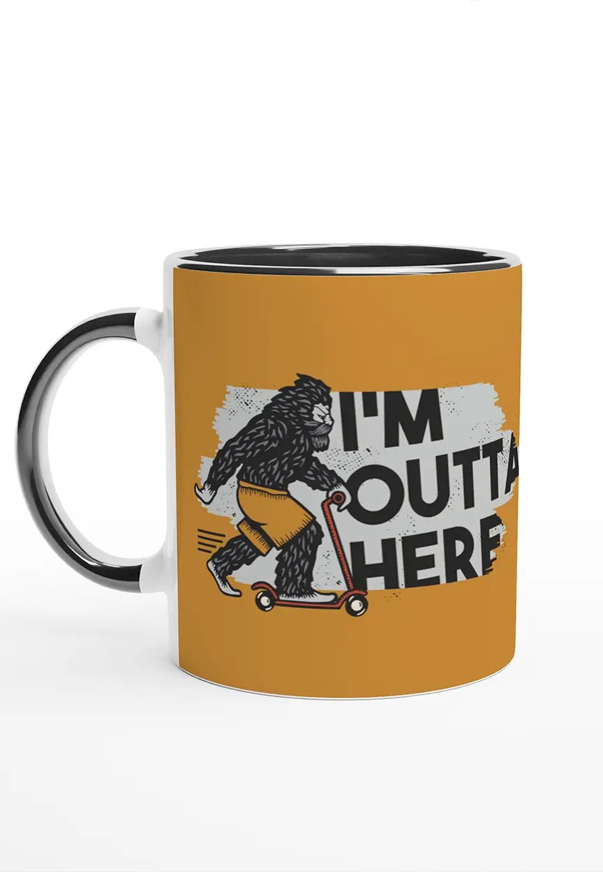 I'm Outta Here – Lustige Keramik Kaffeetasse mit farbigem Innenrand – Keramiktasse for everyday use | azikx.store