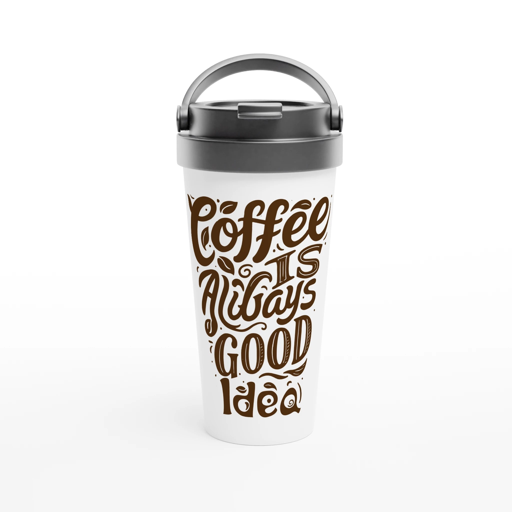 Kaffee - Glück – Hochwertiger Edelstahl - Isolierbecher mit Motivations - Druck (440ml) – Isolierbecher for everyday use | azikx.store