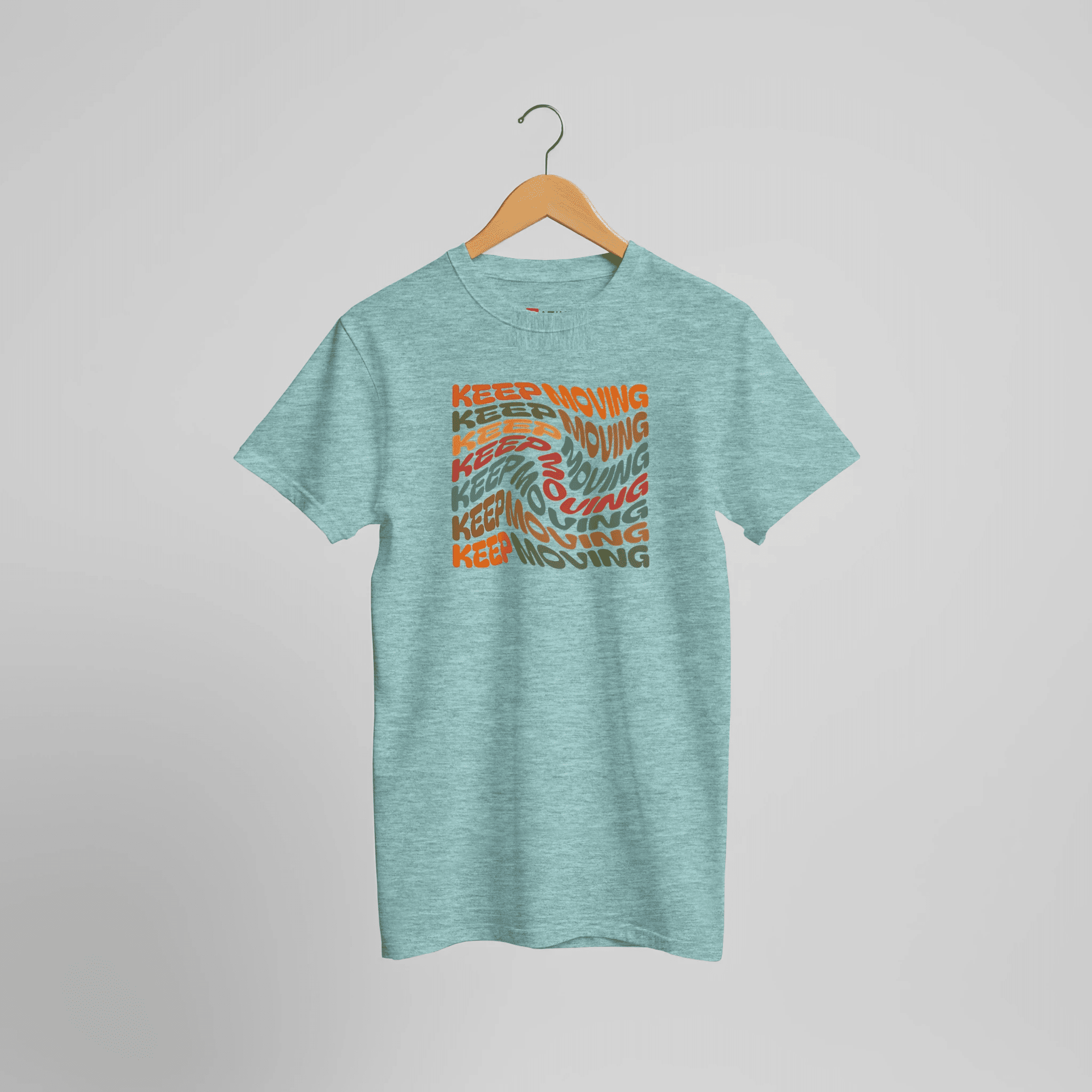 Keep Moving Motivations Grafik T-Shirt | Positive Typografie Statement Tee – Print Material for everyday use | azikx.store