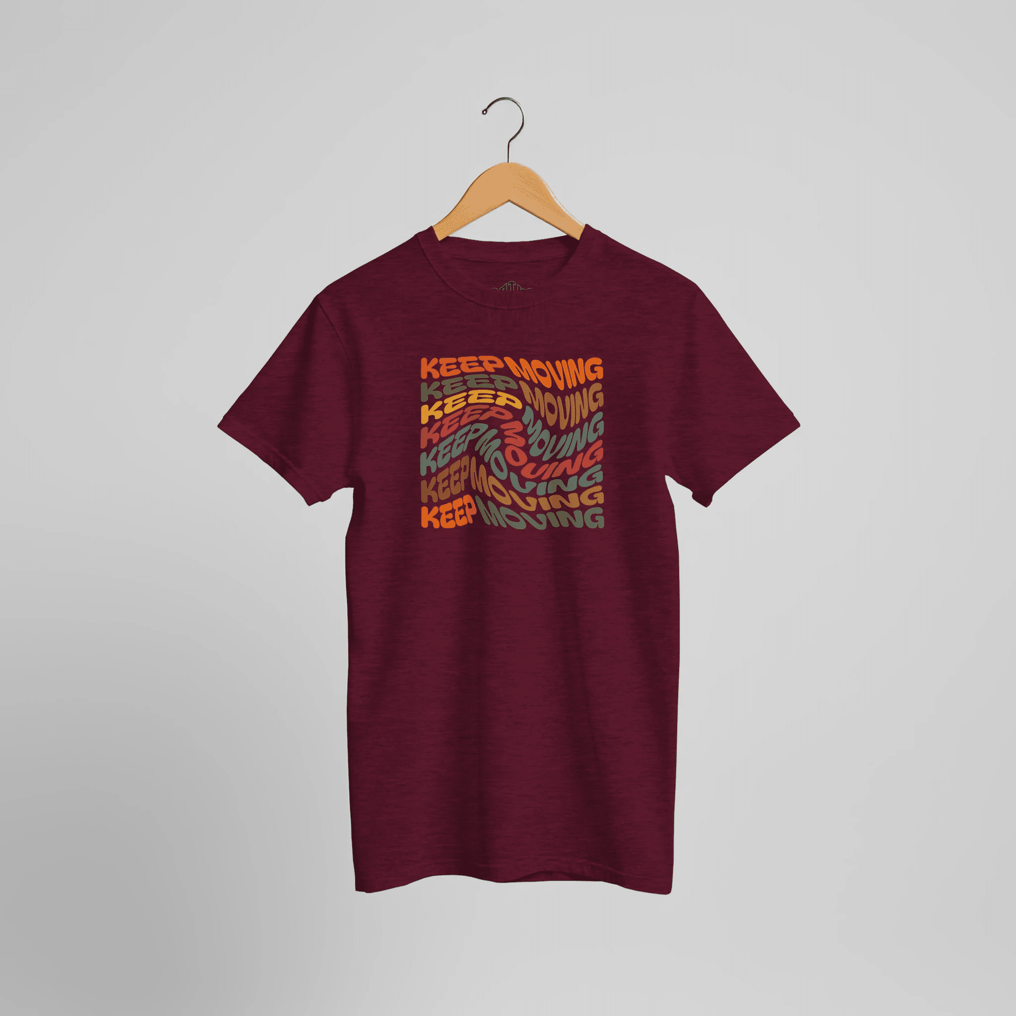 Keep Moving Motivations Grafik T-Shirt | Positive Typografie Statement Tee – T-Shirt for everyday use | AZIKX