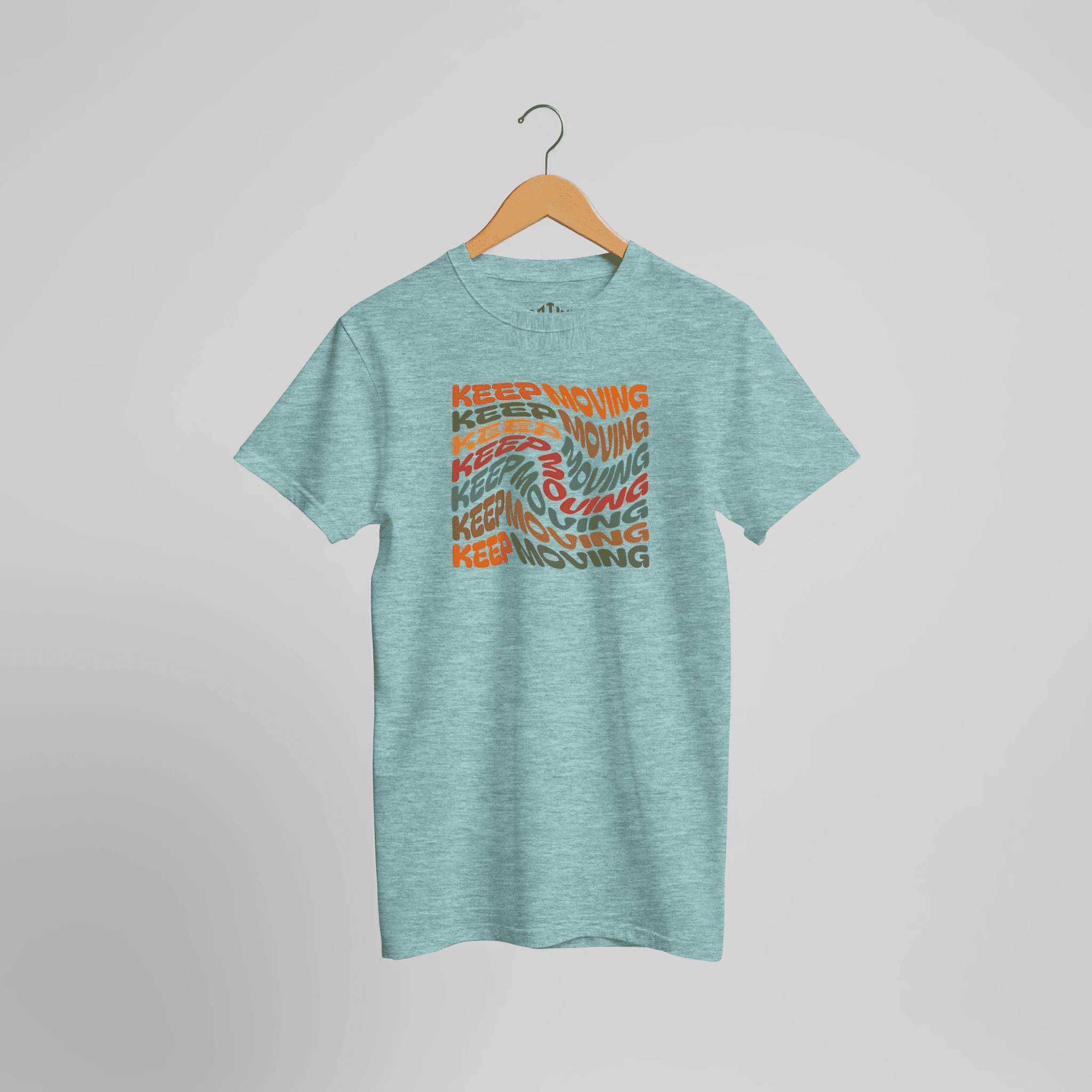 Keep Moving Motivations Grafik T-Shirt | Positive Typografie Statement Tee – T-Shirt for everyday use | AZIKX